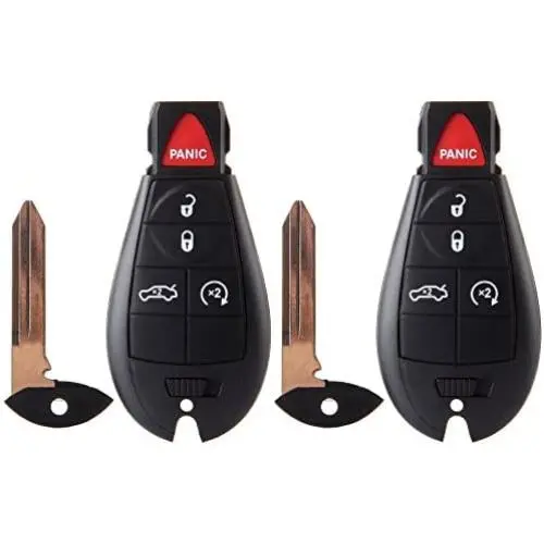 SELEAD 2pcs Keyless Entry Remote Control Car Key Fob fit for Dodge Magnum Charger 08-15 for Jeep Grand Cherokee Antitheft Keyless Entry Systems 56046639AE 3 Buttons Black