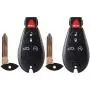SELEAD 2pcs Keyless Entry Remote Control Car Key Fob fit for Dodge Magnum Charger 08-15 for Jeep Grand Cherokee Antitheft Keyless Entry Systems 56046639AE 3 Buttons Black