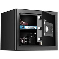 Azmkoo Security Home Safe Lock Box, Steel Safe Box, Black - 1.22 Cubic Feet