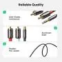 UGREEN 3.5mm to 2RCA Audio Auxiliary Adapter Stereo Splitter Cable AUX RCA Y Cord for Smartphone Speakers Tablet HDTV MP3 Player 6FT