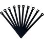 Reusable Cable Ties Large and Strong Gripping Jumbo Size 3/4'' x 16'' for Large Bundles of Cables - 10 Pack (Black)
