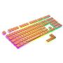HK Gaming 108 Double Shot PBT Pudding Keycaps Keyset for Mechanical Gaming Keyboard MX Switches (Orange)