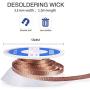 TABIGER Desoldering Wick & Desoldering Pump, 3 Pcs Solder Sucker & 2 Pcs Solder Wick(2.5mm Width, 1.5m Length), Solder Remover Kit for Desoldering