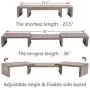 Superjare Monitor Stand Riser, Adjustable Screen Stand for Laptop Computer/TV/PC, Multifunctional Desktop Organizer - Cream Gray