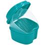 Denture Bath Box Case, Hatisan False Teeth Storage Box with Hanging Net Container, Premium Mouth Guard Box with Cleaning Brush (2Pcs) …
