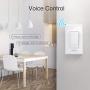 Smart Light Switch, Gosund 2.4Ghz WiFi Switch Works with Alexa, Google Assistant, Remote Control/Voice Control and Schedule, Neutral Wire Required, Single-Pole, No Hub Required, (2 Pack)