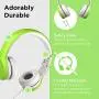 LilGadgets Connect+ Kids Premium Volume Limited Wired Headphones with SharePort and Inline Microphone (Children, Toddlers) - Green