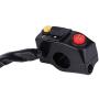 Qiilu 7/8'' Motorcycle Turn Signal Switch Motorcycle Handlebar Waterproof Control Switch with Horn Turn Signal High Low Beam Control Universal for Motorbikes, Electric Bike, ATVs, Scooters