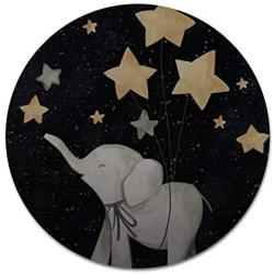 Pricetail Mouse Pad, Elephant Under The Star Cute Mouse Pads, Mouse Pad Gaming Small-grtswp, Non-Slip Rubber Base Mouse Pads, Waterproof Office Mousepads, for PC Computer Laptop, 7.9 x 7.9 x 0.1 Inch