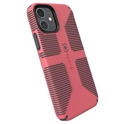 Speck Products CandyShell Pro Grip iPhone 12, iPhone 12 Pro Case, Raspberry Kiss Red/Slate Grey (137602-9240)
