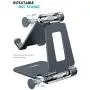 Nulaxy Phone Stand, Fully Foldable, Adjustable Desktop Phone Holder Cradle Dock - Grey