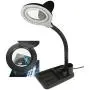 Magnifying Glass Lamp with LED Light and Stand, 5X 10X Magnifier, Lightweight and Adjustable Table and Desk Lamp for Reading, Sewing, Crafts, Hobbies, Close Work, Color Black Magnifying Glass Lamp with LED Light and Stand, 5X 10X Magnifier, Lightweight and Adjustable Table and Desk Lamp for Reading, Sewing, Crafts, Hobbies, Close Work, Color Black
