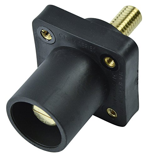 Marinco Power Products CLS40MRSB-A CLS 16 Series Panel Mount (400A/ 600V) 1.125'' Threaded Stud; Male - Black (A)