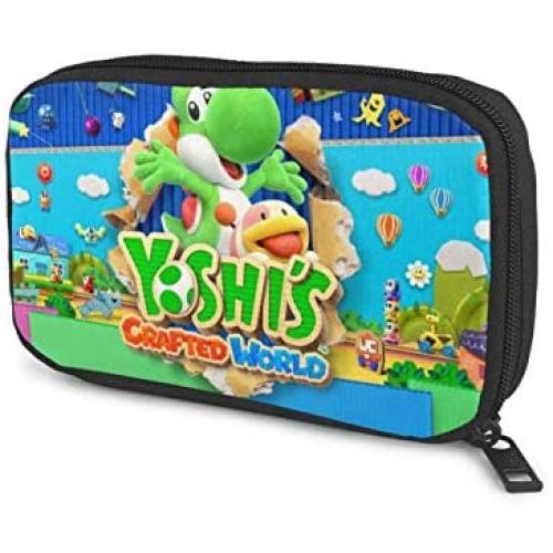 Hxuedan Yoshis Crafted World Data Cable Storage Bag Portable and independently Designed Storage Box, Suitable for Outdoor Travel to Place Data Cable Electronic Products, etc.