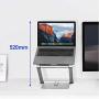llano Laptop Stand, Aluminum Built Adjustable/Folding Storage Stand for Laptop (10-15.6 inch) for All Laptop, Silver Color