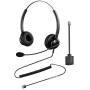 Oppetec Telephone Heaset RJ9 Plug Office Headset with Noise Cancelling Microphone Work for IP Phones Avaya Polycom NEC etc