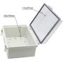 Zulkit Junction Box ABS Plastic Dustproof Waterproof IP65 Electrical Boxes Hinged Shell Outdoor Universal Project Enclosure Grey Clear Cover With Lock, Stainless Steel Buckles 8.7 x 6.7 x 4.3 Inch