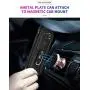 YZOK Compatible with LG Aristo 5 Case,with HD Screen Protector Phoenix 5,Case,[Military Grade] Ring Car Mount Kickstand Hybrid Hard PC Soft TPU Shockproof Protective Case for LG K8x (Black)
