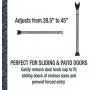 SABRE HS-DSB Adjustable 2-in-1 Home Bar, Strong Scratch-Proof Grip, Removable Door Knob Top Sliding Doors, Portable & Easy to Use for Apt & Travel Security