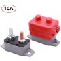 Tnisesm 2 Pcs 10A Automatic Reset Circuit Breaker 125/250VAC 50VDC with Cover for Automotive Marine