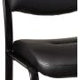 Boss Office Products Leather Sled Base Side Chair in Black