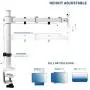 VIVO White Single 13 to 27 inch LCD Monitor Desk Mount Stand, Fully Adjustable, Tilt, Articulating, Holds 1 Screen with VESA up to 100x100mm STAND-V001W VIVO White Single 13 to 27 inch LCD Monitor Desk Mount Stand, Fully Adjustable, Tilt, Articulating, Holds 1 Screen with VESA up to 100x100mm STAND-V001W