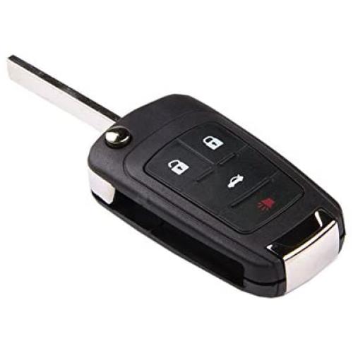 New Keyless Flip Folding Key Shell Remote Key Case Fob Replacement 4 Button for Camaro 2010 2011 2012 2013 2014