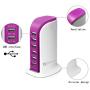 USB Tower Power Adapter 6-Port Smart IC Tech Charging Station with Quick Charge 2.1 for Phone, Tablets, and More (Rose Red)