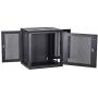 KENUCO Wall Mount Rack Cabinet Enclosure | Fully Assembled | Vented Door | Adjustable mounting Rails | Cold Rolled Steel | RACK-09 | (23.6 x 23.6, 12U)