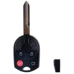 ECCPP Replacement fit for 4 Buttons Uncut Keyless Entry Remote Key Fob 00-15 Ford Series OUCD6000022 (Pack of 1)
