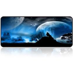 Large Gaming Mouse Pad with Nonslip Base|Extended XXL Size, Heavy|Thick, Comfy, Foldable Mat for Desktop, Laptop, Keyboard, Consoles & More|Enjoy Precise (Beast Combo)