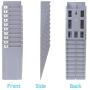 NADAMOO Time Cards Rack Retractable Time Card Holder with 10-Pocket,Plastic Wall Mounted Cards Holder Compatible with Time Card Machine Attendance Recorder Punch Clock for Office, Gray