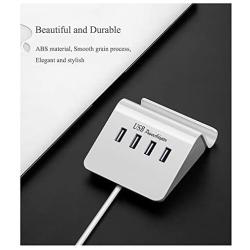 Multi Port USB Charger Desktop 4 USB Charging Station Phone Mount Charger Fast for iPhone, iPad, Samsung, Tablet, Bluetooth Speakers, Powerbank, HTC, LG, Sony, Google Nexus and More (White)