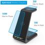 Intoval Wireless Charger, Wireless Charging Station for Samsung Galaxy Phone/Watch/Buds, Fit for Note 20/Note 10/S20/S10, Watch 3/Active 2,1/Gear S3/Sport/Fit, Galaxy Buds+/Live(S3,Black)