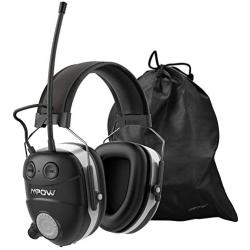 Mpow Bluetooth Shooting Ear Protection, Professional Electronic Earmuffs with AM/FM Mode, 29dB NRR Earmuffs with Adjustable Headband, Noise Cancelling headphones for Shooting, Construction, Mowing
