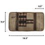 Leather Waxed Canvas Multi Purpose Travel Organizer Roll for Cables / Passport / Wallet / Valuables Handmade by Hide & Drink :: Fatigue