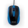 Verbatim Optical Mouse - Wired with USB Accessibility - Mac & PC Compatible - Blue - 99743