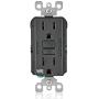 Leviton GFWR1-E Self-Test SmartlockPro Slim GFCI Weather-Resistant Receptacle with LED Indicator, 15 Amp, Black