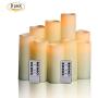 Antizer Flameless Candles Led Candles Pack of 9 (H 4'' 5'' 6'' 7'' 8'' 9'' x D 2.2'') Ivory Real Wax Battery Candles with Remote Timer