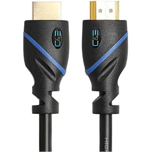 50ft (15.2M) High Speed HDMI Cable Male to Male with Ethernet Black (50 Feet/15.2 Meters) Supports 4K 30Hz, 3D, 1080p and Audio Return CNE59007