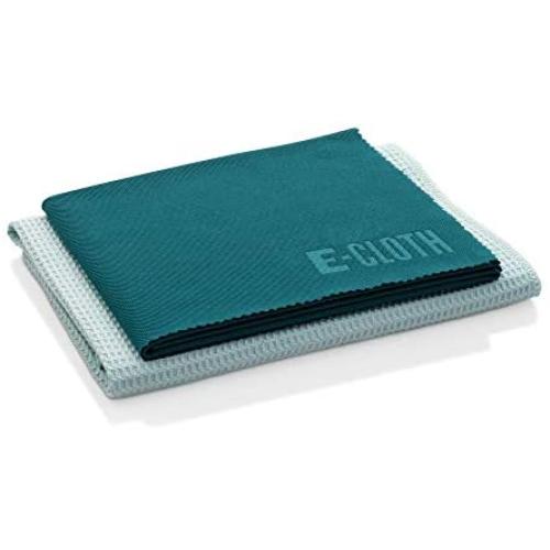 E-Cloth Window Cleaning Pack, Microfiber Glass Scrubbing Cloth & Polishing Cloth (Set of 2)