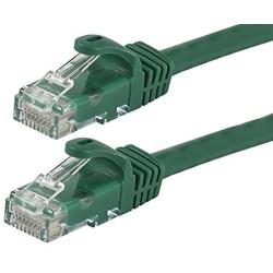 Monoprice Flexboot Cat6 Ethernet Patch Cable - Network Internet Cord - RJ45, Stranded, 550Mhz, UTP, Pure Bare Copper Wire, 24AWG, 75ft, Green