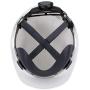 MSA-475358 White V-Gard Polyethylene Cap Style Hard Hat With 4 Point RatchetRatchet Suspension