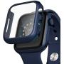 pzoz Compatible for Apple Watch Series 6/5 /4 /SE 40mm Case with Screen Protector Accessories Slim Guard Thin Bumper Full Coverage Matte Hard Cover Defense Edge for Women Men GPS iWatch (Blue)