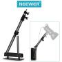 Neewer Wall Mounting Triangle Boom Arm for Photography Strobe Light, Monolight, Softbox, Umbrella, Reflector and Ring Light, Support 180 Degree Rotation, Max Length 4 Feet/125cm (Black)
