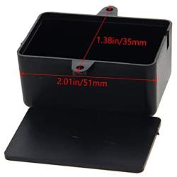 Fielect 9Pcs Dustproof Electronic Junction Box Plastic Enclosure Project Box with Ear For Electronic Projects ABS Black 2.01'' x 1.38'' x 0.91''
