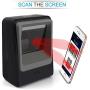 Handsfree 2D 1D Barcode Scanner,Alacrity QR Omnidirectional Desktop Bar Code Reader Scanner, Capture Barcodes from Mobile Phone Screen, Black