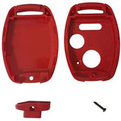 for Honda Key Fob Shell,Replacement Key Shell Housing Keyless Entry Remote Honda Key Fob with Stickers Fit for Honda Accord Crosstour Civic CR-V CR-Z Fit Odyssey (2+1 Buttons, 1 Black+1 Red)