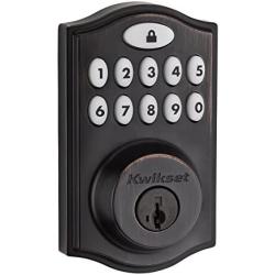 Kwikset 99140-008 SmartCode 914 Keypad Keyless Entry Zigbee Smart Lock Connected Deadbolt Door Lock Featuring SmartKey Security in Venetian Bronze