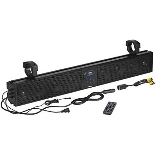 BOSS Audio Systems BRT36A ATV UTV Sound Bar System - 36 Inches Wide, IPX5 Rated Weatherproof, Bluetooth, Amplified, 4-inch Speakers, 1 Inch Tweeters, USB Port, Easy Installation for 12 Volt Vehicles